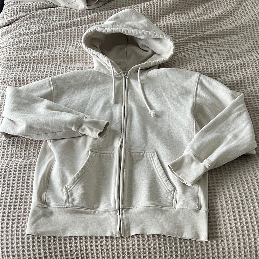 TNA Extra Fleece Boyfriend Hoodie in Cream